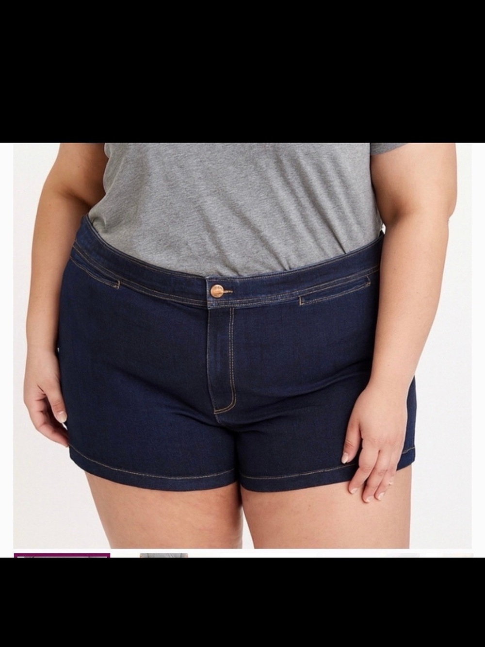 Ava & Viv Dark Indigo Denim Jean Shorts